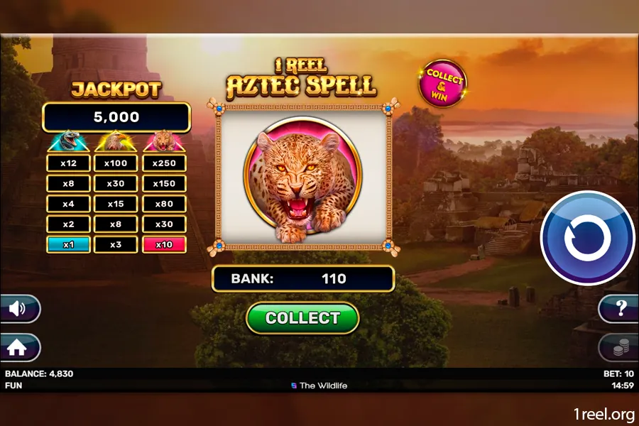 1Reel Aztec Spell mobile view