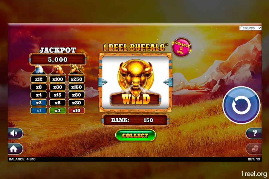 1Reel Buffalo gameplay screenshot