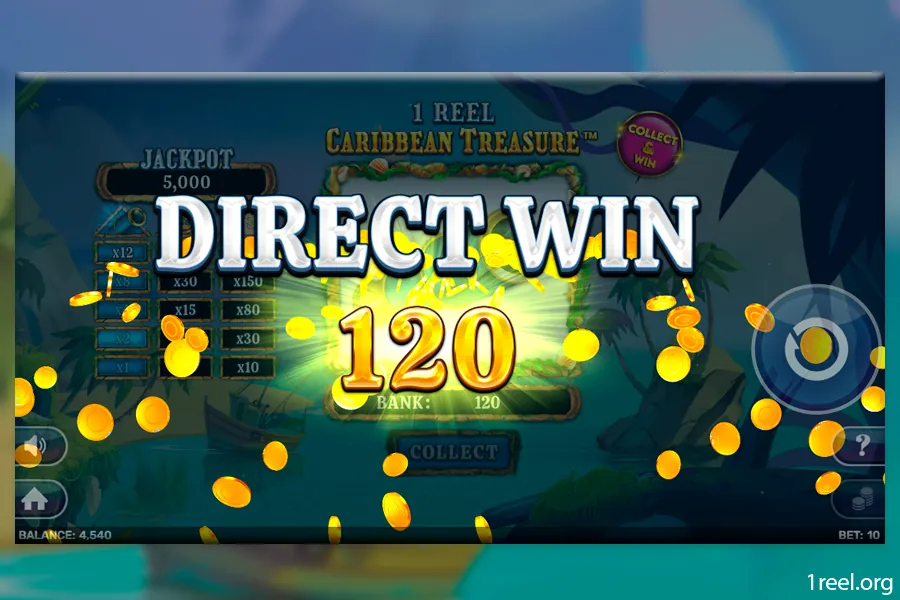 1Reel Caribbean Treasure gameplay screenshot
