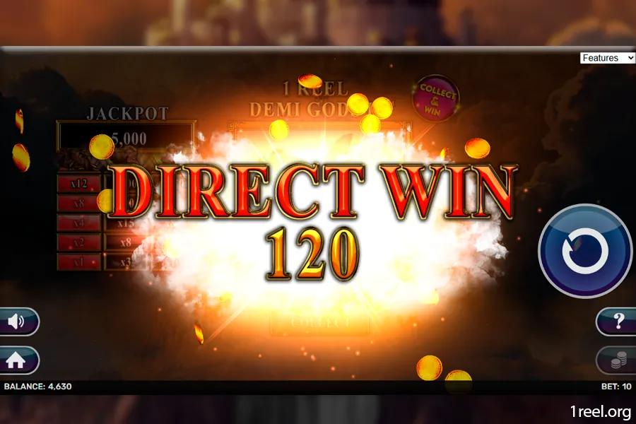 1Reel Demi Gods 2 gameplay screenshot
