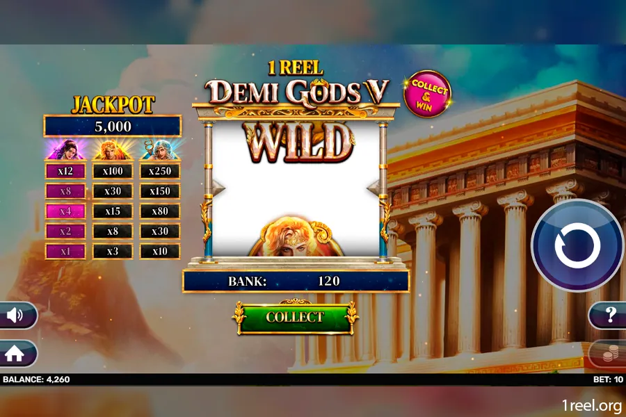 1Reel Demi Gods 5 mobile view