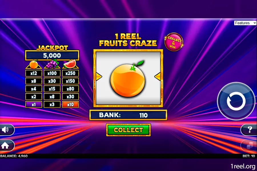 1Reel Fruits Craze mobile view