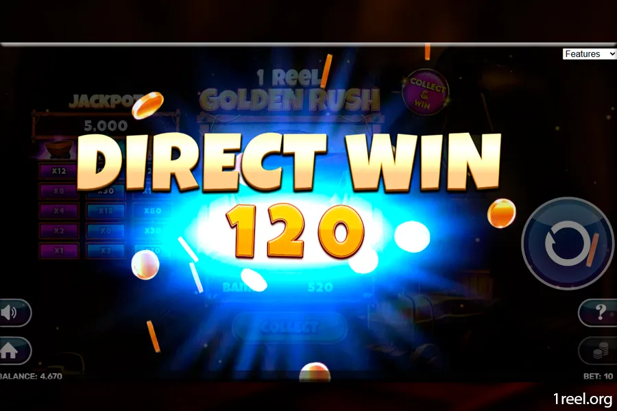 1Reel Golden Rush gameplay screenshot