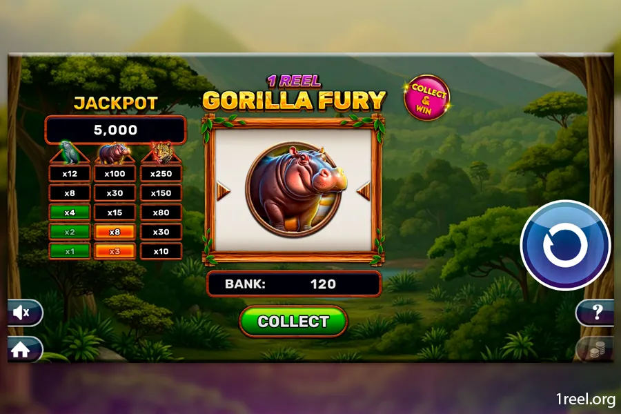 1Reel Gorilla Fury mobile view