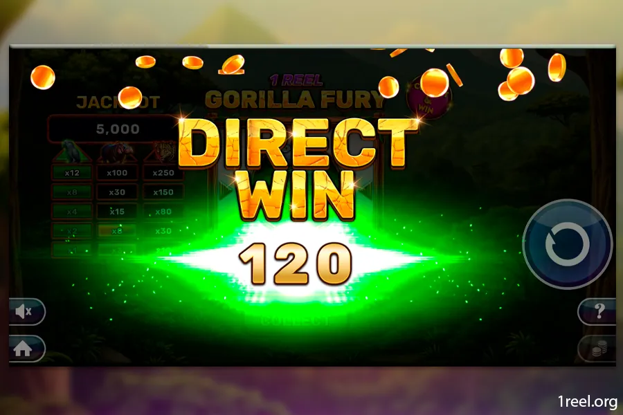 1Reel Gorilla Fury gameplay screenshot