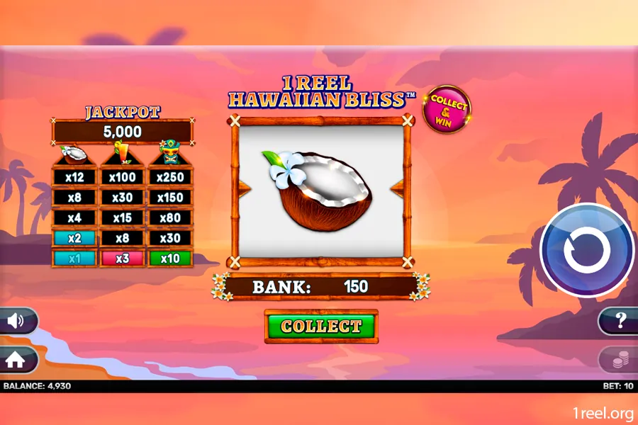 1Reel Hawaiian Bliss mobile view