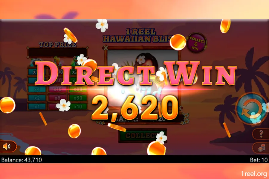 1Reel Hawaiian Bliss gameplay screenshot