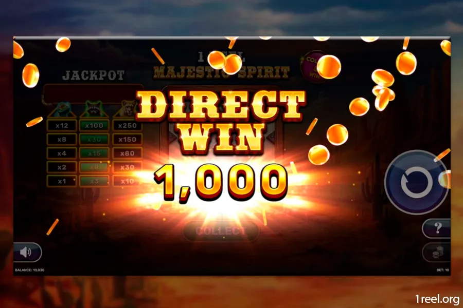 1Reel Majestic Spirit gameplay screenshot