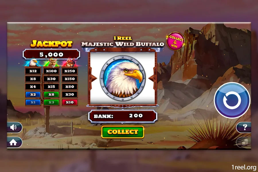 1Reel Majestic Wild Buffalo mobile view