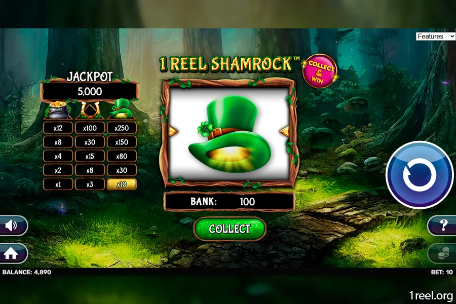 1Reel Shamrock mobile view
